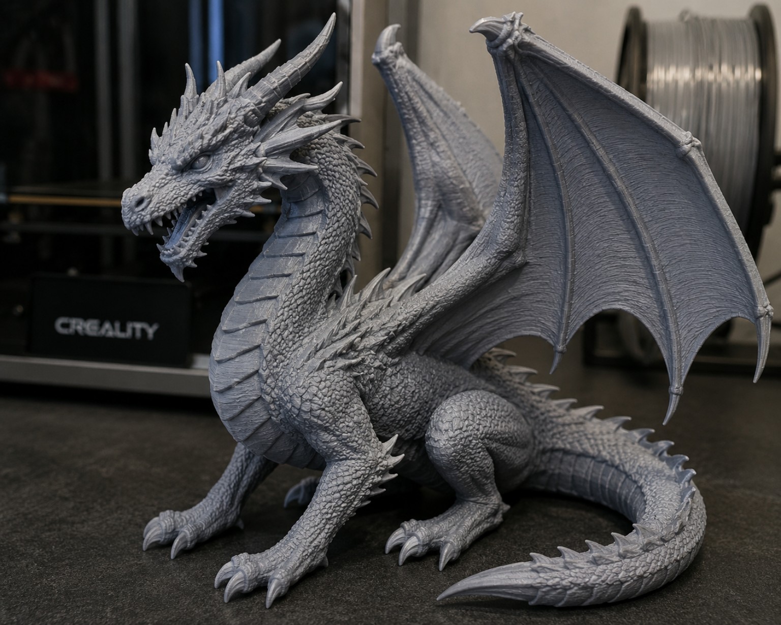 Dragón impreso en 3D por La Forja 3D