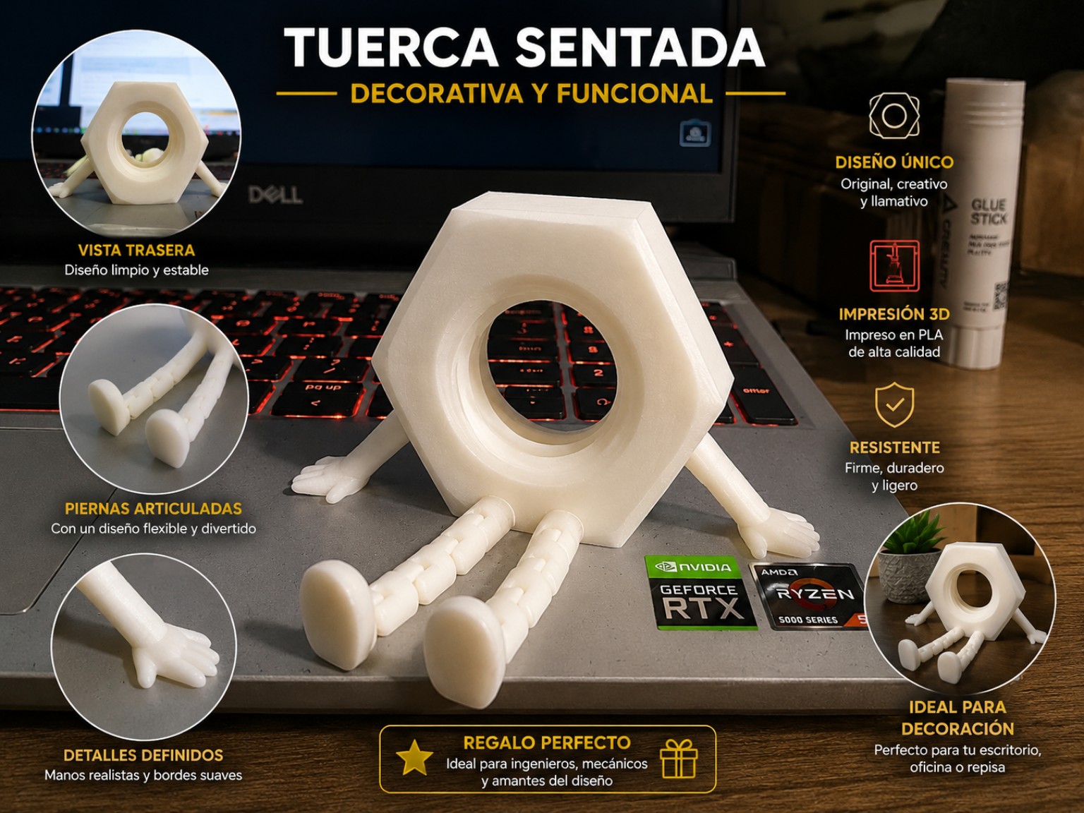 Tuerca sentada